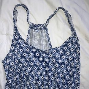 Blue patterned dress, Medium, Mid-thigh length